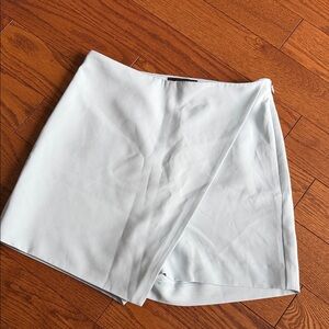 Express Light Blue Wrap Mini Skirt